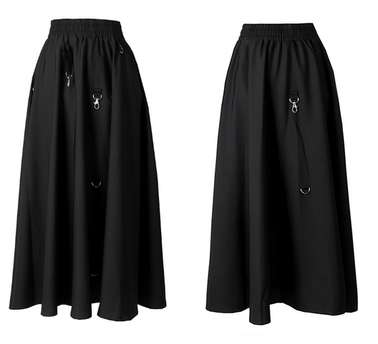 Falda Midi Negra Elegante Ajustada Clásica - Image 5