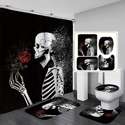 Cortina de Baño Halloween Impresa Gruesa e Impermeable - Image 29