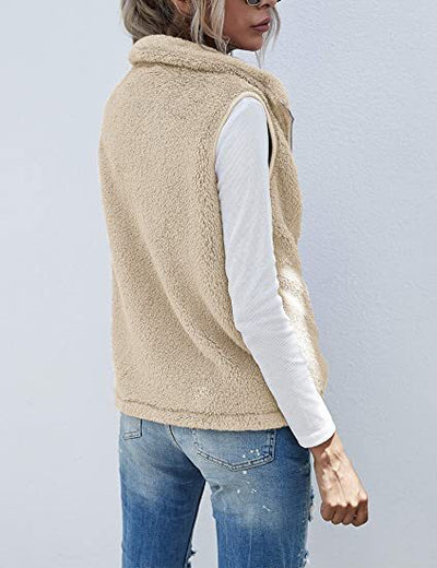 Chaleco Acolchado sin Mangas con Cuello Alto y Cierre - Image 15