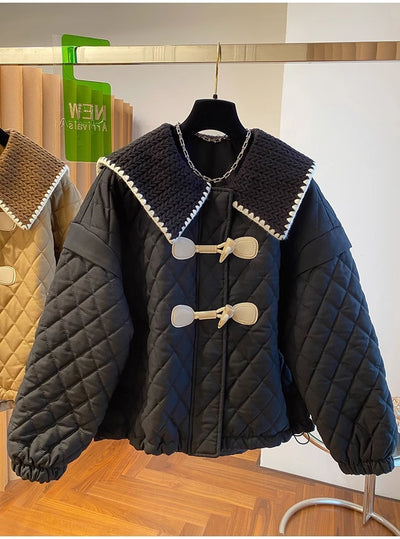 Chaqueta de Punto Suelta con Botones y Detalles Combinados para Mujer - Image 15