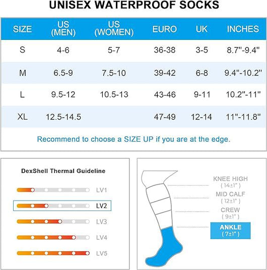 Calcetines Térmicos Impermeables para Deportes Acuáticos y Montaña - Image 20