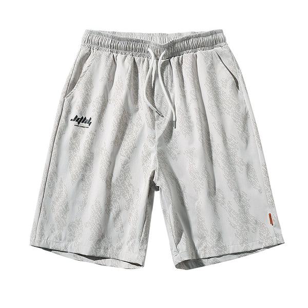 Shorts Sueltos Estampado Completo Tendencia para Hombre