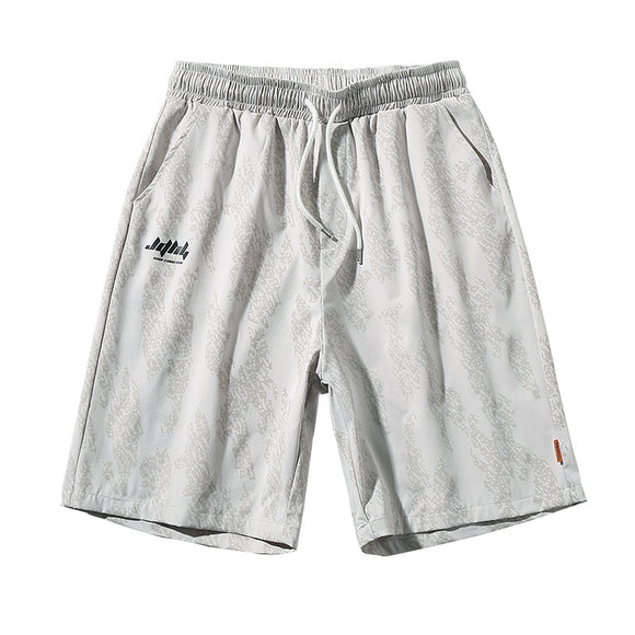 Shorts Sueltos Estampado Completo Tendencia para Hombre