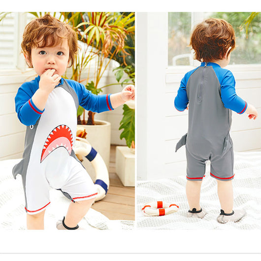 Traje de Baño Infantil Tiburón Azul con Protección Solar y Secado Rápido - Image 7