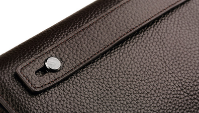 Cartera de Cuero Genuino para Hombre con Cierre de Combinación - Image 9