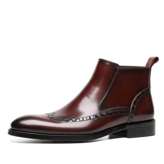 Botas de Cuero Caña Alta con Punta Fina y Forro de Terciopelo - Image 8