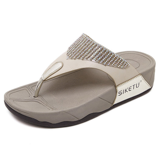 Sandalias para Mujer con Tacón Grueso y Detalles de Diamantes - Image 5