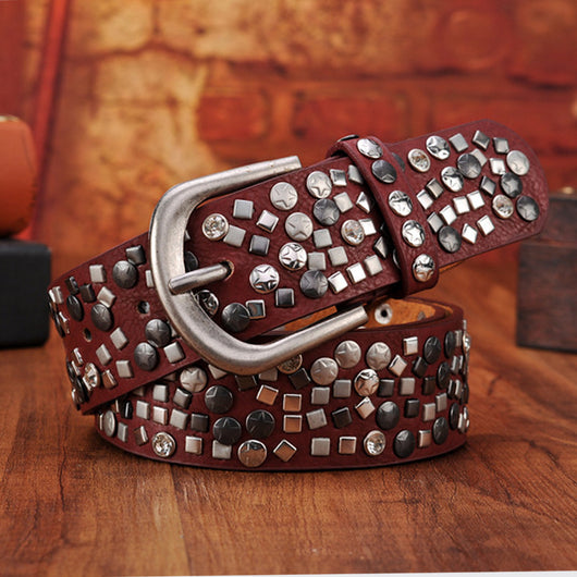 Cinturón Étnico Retro para Mujer con Remaches de Diseño - Image 5