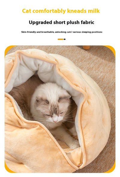 Cama Respirable para Gatos Dumpling - Nido Semicerrado Cuatro Estaciones - Image 16