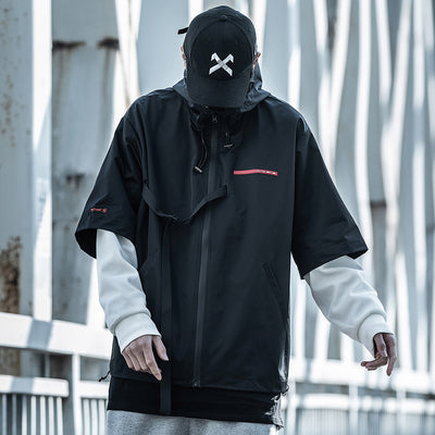 Chaqueta Hoodie Desmontable Hombre Oversized Tendencia Urbana - Image 3