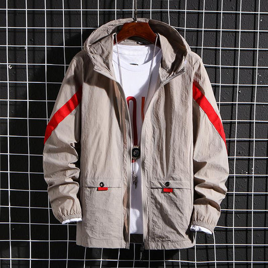 Chaqueta Deportiva Impermeable con Capucha para Hombre