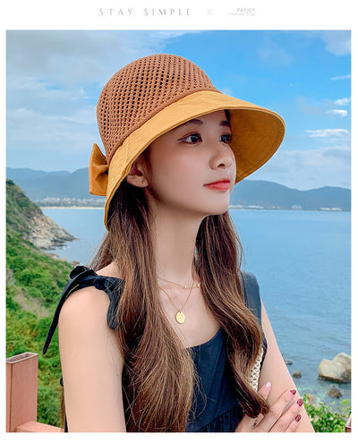 Gorro de Sol para Mujer con Malla Transpirable y Moño - Image 11