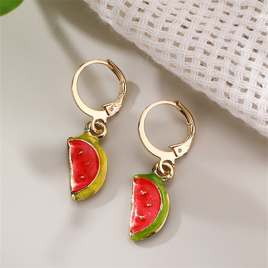 Aretes de Clip Frutal para Mujer - Uva y Fresa en Metal - Image 11