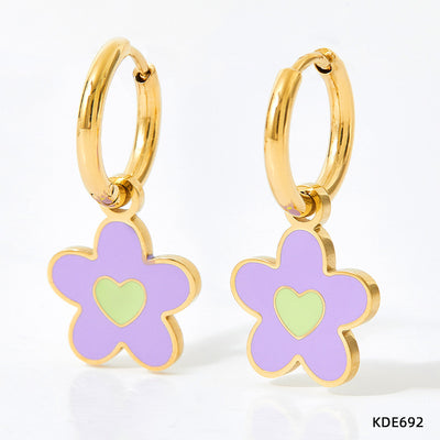 Conjunto de Collar y Aretes de Aleación con Diseño Colorido y Efecto Óleo - Image 6