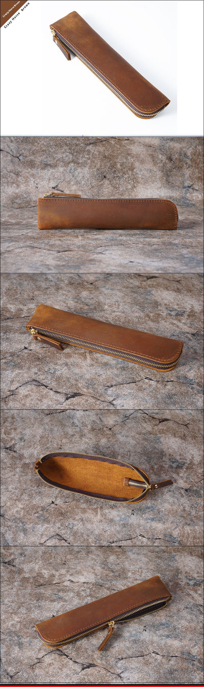 Estuche Portalápices de Cuero Genuino Estilo Retro - Image 19