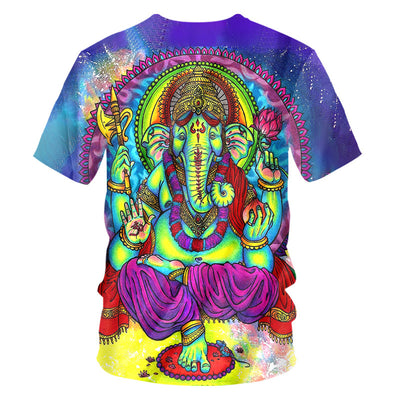 Playera Casual Estampado Psicodélico 3D con Tecnología Transpirable - Image 17