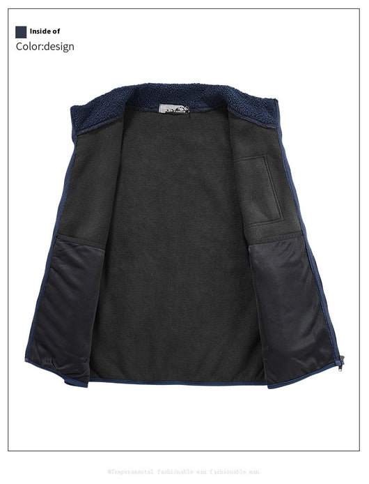Chaleco de Terciopelo Teddy Liso para Hombre - Image 11
