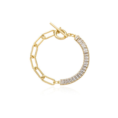 Pulsera de Circonita con Hebilla OT y Costuras Decorativas - Image 10