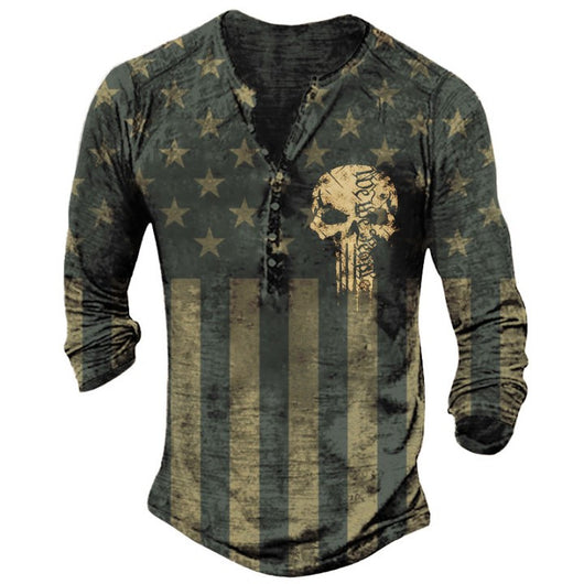 Playera Deportiva Estampada de Manga Larga para Hombre - Image 3