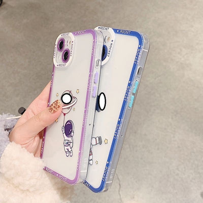 Funda Transparente para Celular con Astronauta Cartoon - Image 2