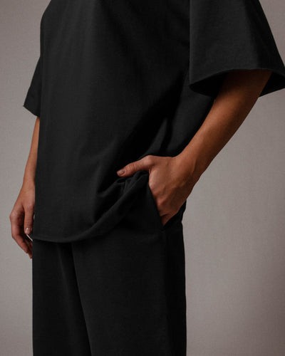 Conjunto Casual Femenino Primavera-Verano: Blusa Holgada y Leggings de Colores Sólidos - Image 9