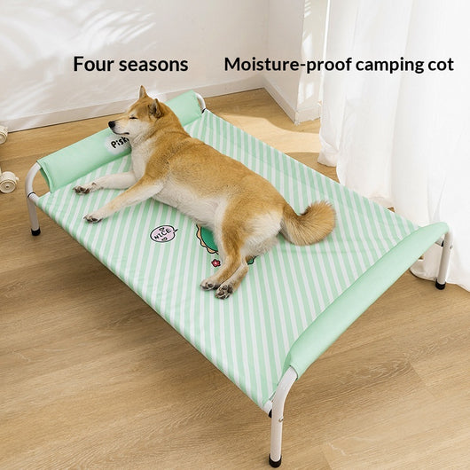 Cama de Camping para Perros Medianos y Grandes con Diseño de Rayas Divertidas