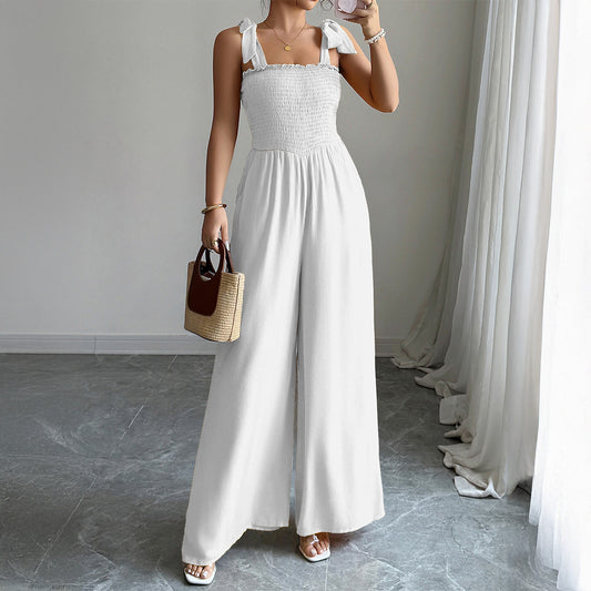 Jumpsuit Elegante de Cintura Alta con Pantalón Ancho