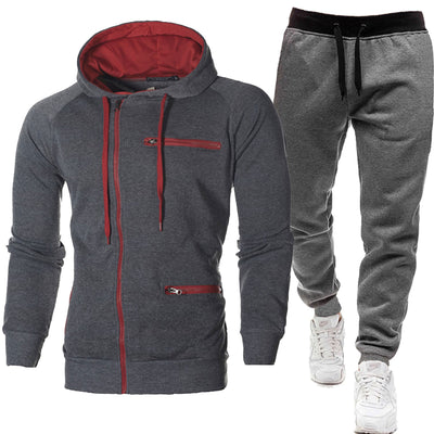 Sudadera con Capucha Jacquard Deportiva para Hombre - Cardigan Fleece Casual - Image 16