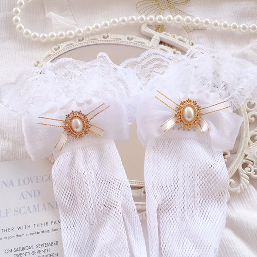 Guantes de Encaje para Boda y Fiesta Estilo Lolita Elegante - Image 6