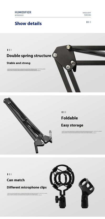 Micrófono Condensador BM800 con Soporte Articulado para Grabación en Móvil - Image 14