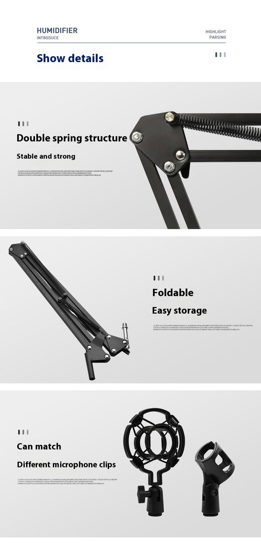 Micrófono Condensador BM800 con Soporte Articulado para Grabación en Móvil - Image 14