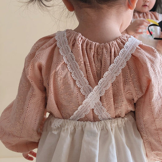 Vestido Infantil Estilo Occidental con Tirantes Bordados - Image 23