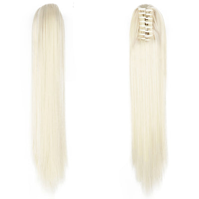 Peluca de Fibra Sintética con Clip Tipo Garra - Cabello Liso y Voluminoso - Image 20