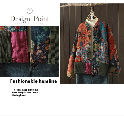 Cardigan Artístico de Algodón para Mujer - Abrigo Retro Otoño Invierno - Image 9