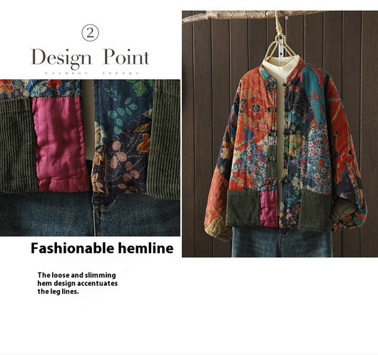 Cardigan Artístico de Algodón para Mujer - Abrigo Retro Otoño Invierno - Image 9