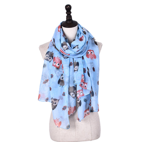 Chal Estampado con Búhos de Colores para Mujer - Image 5