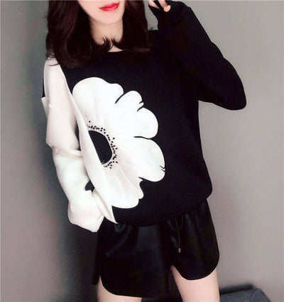 Blusa Holgada de Manga Larga para Mujer - Cuello Redondo Primavera - Image 5