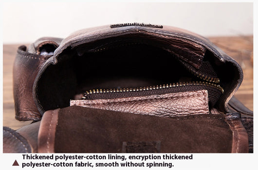 Bolsa de Cintura de Cuero Curtido al Aceite Vintage para Hombre - Estilo Outdoor - Image 34