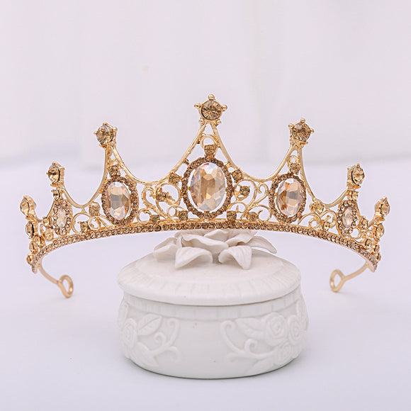 Diadema Corona de Cristales Champagne