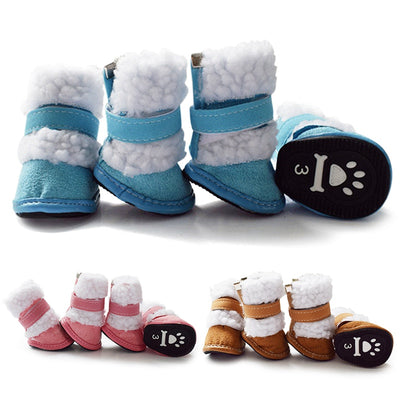 Botines de Lana para Perros - Zapatos Cálidos de Algodón Antideslizantes Invierno - Image 3