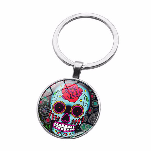 Dije Calavera de Azúcar - Llavero Metal con Gema de Tiempo - Image 12