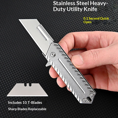 Cuchillo Utility de Acero Inoxidable Reforzado