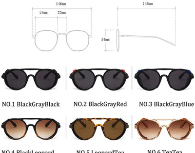 Gafas de Sol Steampunk Marco Grande Antivienta - Image 8