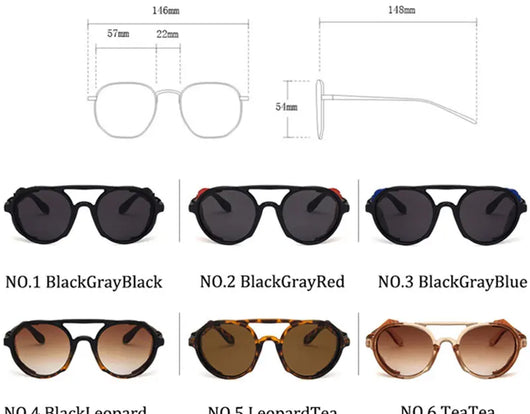 Gafas de Sol Steampunk Marco Grande Antivienta - Image 8