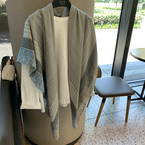 Pañuelo de Seda Fina Protección Solar - Bufanda Versátil para Aire Acondicionado