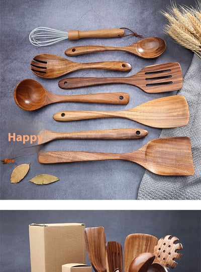 Espátula de Madera con Mango Largo Antiadherente - Utensilios de Cocina Profesionales - Image 17