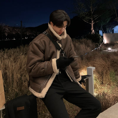 Abrigo de Invierno para Hombre con Lana de Cordero Integrada y Algodón Acolchado Reforzado - Image 31