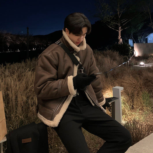 Abrigo de Invierno para Hombre con Lana de Cordero Integrada y Algodón Acolchado Reforzado - Image 31