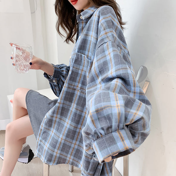 Camisa Cuadros Diseño Exclusivo para Mujer