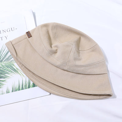 Sombrero Tipo Pescador para Mujer Otoño Estilo Moderno Costura Simple Gorro Cubo Algodón Texturizado - Image 8